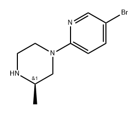 (3R)-1-(5-bromopyridin-2-yl)-3-methylpiperazine 구조식 이미지