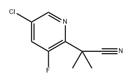 2-Pyridineacetonitrile, 5-chloro-3-fluoro-α,α-dimethyl- Structure