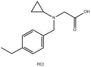 N-cyclopropyl-N-(4-ethylbenzyl)glycine hydrochloride Structure