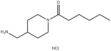 1-(4-(Aminomethyl)piperidin-1-yl)hexan-1-one hydrochloride Structure