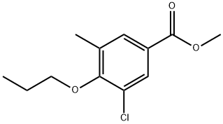 Methyl 3-chloro-5-methyl-4-propoxybenzoate Structure