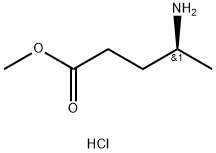 Pentanoic acid, 4-amino-, methyl ester, hydrochloride (1:1), (4S)- Structure