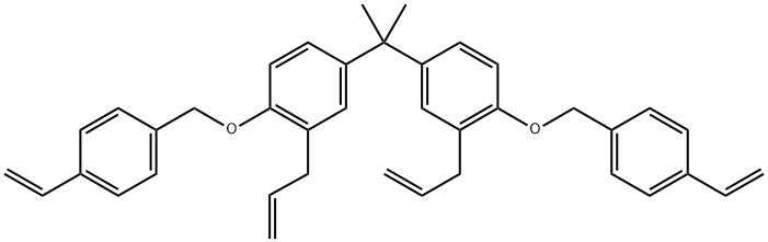 1,1′-(1-methylethylidene)bis[4-[(4-ethenylphenyl)methoxy]-3-(2-propen-1-yl)benzene Structure