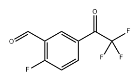 2-Fluoro-5-(2,2,2-trifluoroacetyl)benzaldehyde Structure