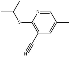 5-Methyl-2-[(1-methylethyl)thio]-3-pyridinecarbonitrile Structure