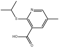 5-Methyl-2-[(1-methylethyl)thio]-3-pyridinecarboxylic acid Structure