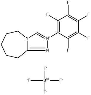 2-(Perfluorophenyl)-6,7,8,9-tetrahydro-5H-[1,2,4]triazolo[4,3-a]azepin-2-ium tetrafluoroborate Structure