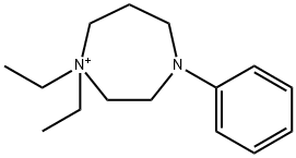 1H-1,4-Diazepinium, 1,1-diethylhexahydro-4-phenyl- Structure