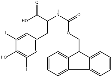 2-{[(9H-fluoren-9-ylmethoxy)carbonyl]amino}-3-(4-hydroxy-3,5-diiodophenyl)propanoic acid Structure