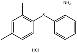 Benzenamine, 2-[(2,4-dimethylphenyl)thio]-, hydrochloride (1:1) Structure