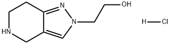 2H-Pyrazolo[4,3-c]pyridine-2-ethanol, 4,5,6,7-tetrahydro-, hydrochloride (1:1) 구조식 이미지