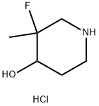 3-Fluoro-3-methylpiperidin-4-ol hydrochloride Structure