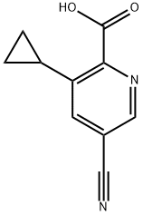 5-Cyano-3-cyclopropylpicolinic acid Structure