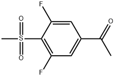 1-[3,5-Difluoro-4-(methylsulfonyl)phenyl]ethanone Structure