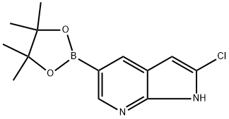 2-Chloro-5-(4,4,5,5-tetramethyl-[1,3,2]dioxaborolan-2-yl)-1H-pyrrolo[2,3-b]pyridine Structure