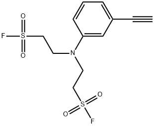 2,2'-[(3-ethynylphenyl)imino]bis-Ethanesulfonyl fluoride 구조식 이미지