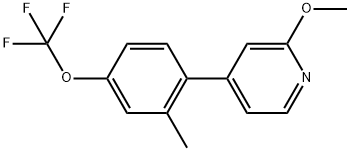 2-Methoxy-4-[2-methyl-4-(trifluoromethoxy)phenyl]pyridine Structure