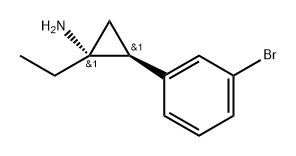 rel-(1R,2S)-2-(3-Bromophenyl)-1-ethylcyclopropanamine Structure