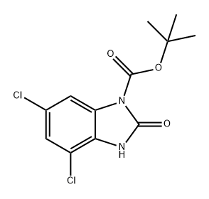 tert-butyl 
4,6-dichloro-2-oxo-2,3-dihydro-1H-1,3-benzodiazol
e-1-carboxylate Structure