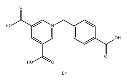 Pyridinium, 3,5-dicarboxy-1-[(4-carboxyphenyl)methyl]-, bromide (1:1) 구조식 이미지