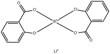 Borate(1-), bis[2-(hydroxy-κO)benzoato(2-)-κO]-, lithium (1:1), (T-4)- Structure