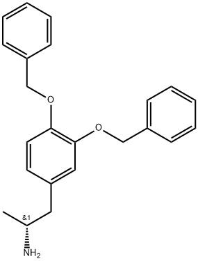 Benzeneethanamine, α-methyl-3,4-bis(phenylmethoxy)-, (αR)- Structure