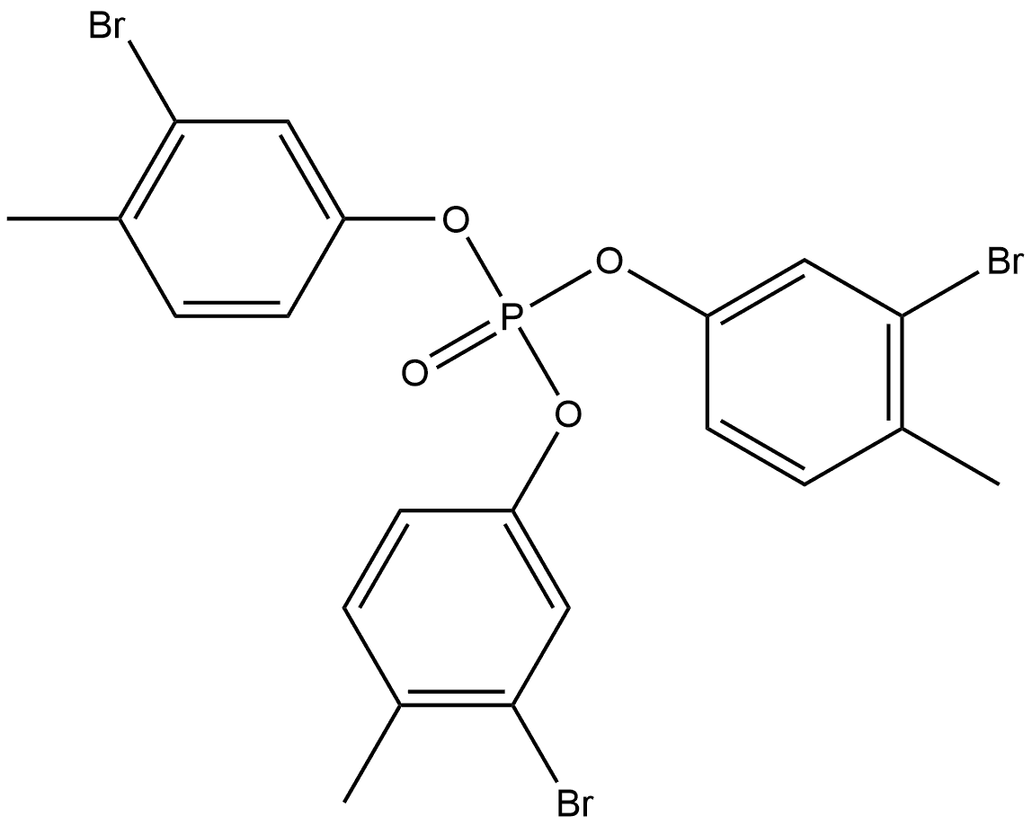 Phenol, 3-bromo-4-methyl-, 1,1',1''-phosphate Structure