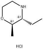 Morpholine, 3-ethyl-2-methyl-, hydrochloride, (2R,3R)- 구조식 이미지