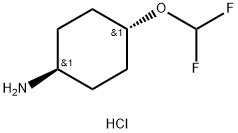 Cyclohexanamine, 4-(difluoromethoxy)-, hydrochloride (1:1), trans- 구조식 이미지