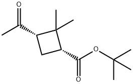 tert-butyl (1R,3S)-3-acetyl-2,2-dimethylcyclobutane-1-carboxylate 구조식 이미지