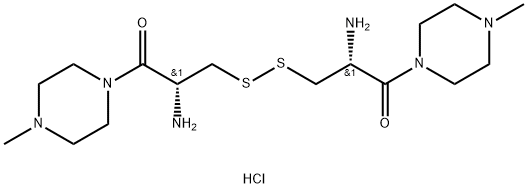 1-Propanone, 3,3'-dithiobis[2-amino-1-(4-methyl-1-piperazinyl)-, hydrochloride (1:4), (2R,2'R)- 구조식 이미지