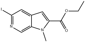 ethyl 5-iodo-1-methyl-1H-pyrrolo[2,3-c]pyridine-2-carboxylate Structure
