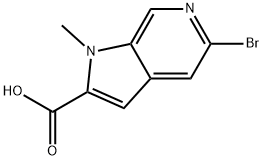 5-bromo-1-methyl-1H-pyrrolo[2,3-c]pyridine-2-carboxylic acid Structure