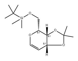 2,6-Anhydro-5-deoxy-1-O-[(1,1-dimethylethyl)dimethylsilyl]-3,4-O-(1-methylethylidene)-D-arabino-hex-5-enitol 구조식 이미지