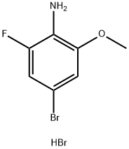 Benzenamine, 4-bromo-2-fluoro-6-methoxy-, hydrobromide (1:1) Structure