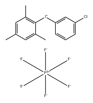 Iodonium, (3-chlorophenyl)(2,4,6-trimethylphenyl)-, hexafluorophosphate(1-) (1:1) 구조식 이미지