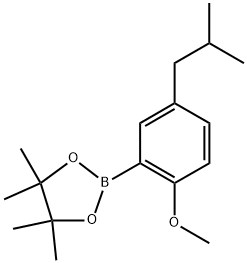 2-(5-Isobutyl-2-methoxyphenyl)-4,4,5,5-tetramethyl-1,3,2-dioxaborolane Structure