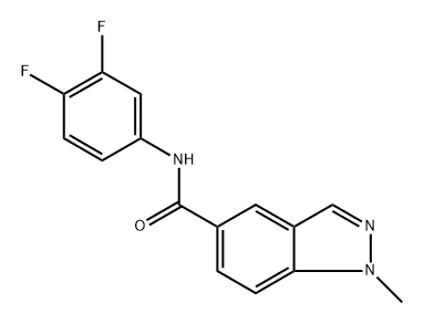 N-(3,4-difluorophenyl)-1-methyl-1H-indazole-5-carboxamide (NTZ-1471) Structure