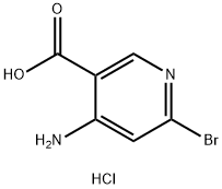 3-Pyridinecarboxylic acid, 4-amino-6-bromo-, hydrochloride (1:1) Structure