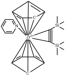 BIS(TRIMETHYLSILYL)ACETYLENEBIS(CYCLOPEN TADIENYL)PYRIDINE-ZR Structure