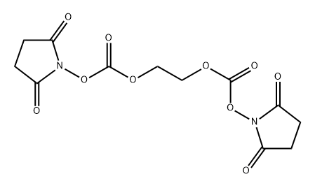 Carbonic acid, C,C'-1,2-ethanediyl C,C'-bis(2,5-dioxo-1-pyrrolidinyl) ester 구조식 이미지