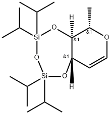 3,4-O-(1,1,3,3-Tetraisopropyl-1,3-disiloxanediyl)-L-rhamnal 구조식 이미지