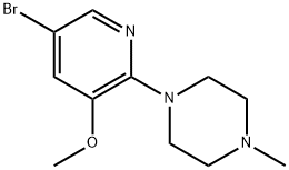 1-(5-bromo-3-methoxypyridin-2-yl)-4-methylpiperazine Structure