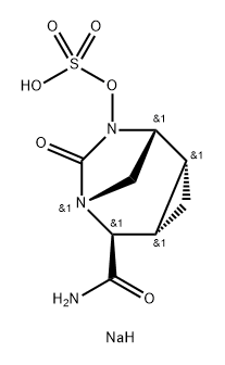 Sulfuric acid, mono[(1R,2R,4S,5S,6R)-5-
(aminocarbonyl)-7-oxo-6,8-diazatricyclo
[4.2.1.0 ]non-8-yl] ester, sodium salt (1:1) Structure