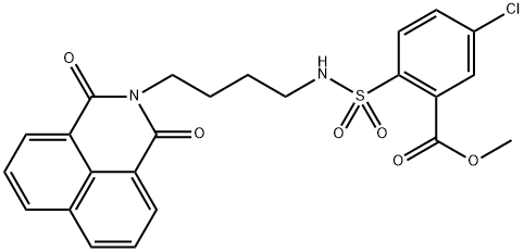 methyl 5-chloro-2-(N-(4-(1,3-dioxo-1H-benzo[de]isoquinolin-2(3H)-yl)butyl)sulfamoyl)benzoate Structure