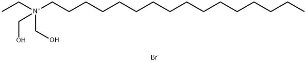 1-Hexadecanaminium, N-ethyl-N,N-bis(hydroxymethyl)-, bromide (1:1) 구조식 이미지
