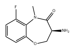 (3S)-3-amino-6-fluoro-2,3-dihydro-5-methyl-1,5-benzoxazepin-4(5H)-one Structure