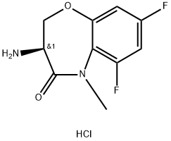 (S)-3-Amino-6,8-difluoro-5-methyl-2,3-dihydrobenzo[b][1,4]oxazepin-4(5H)-one hydrochloride Structure