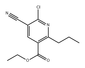 Ethyl 6-chloro-5-cyano-2-propylnicotinate Structure