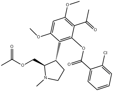 2-Acetyl-6-[(2R,3S)-2-[(acetyloxy)methyl]-1-methyl-3-pyrrolidinyl]-3,5-dimethoxyphenyl 2-chlorobenzoate Structure